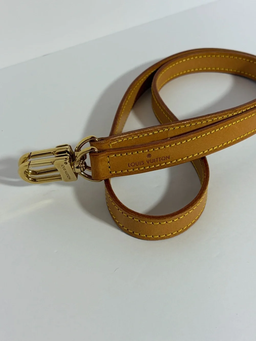 Louis Vuitton Vachetta Strap in Honey Brown with Gold Hardware